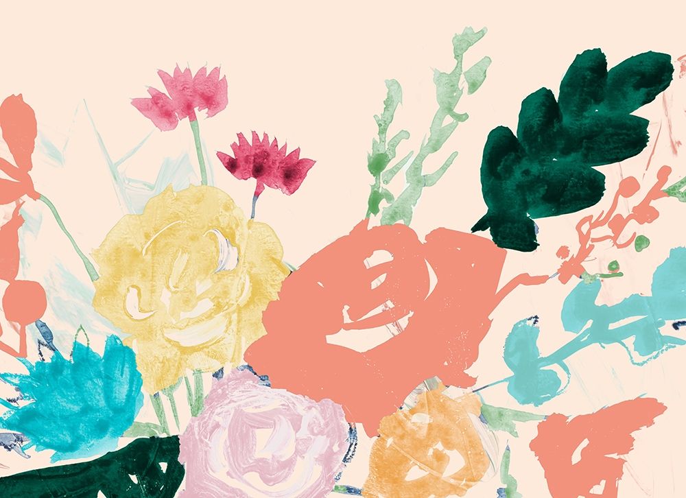 Bright Bursting Floral art print by Robin Maria for $57.95 CAD