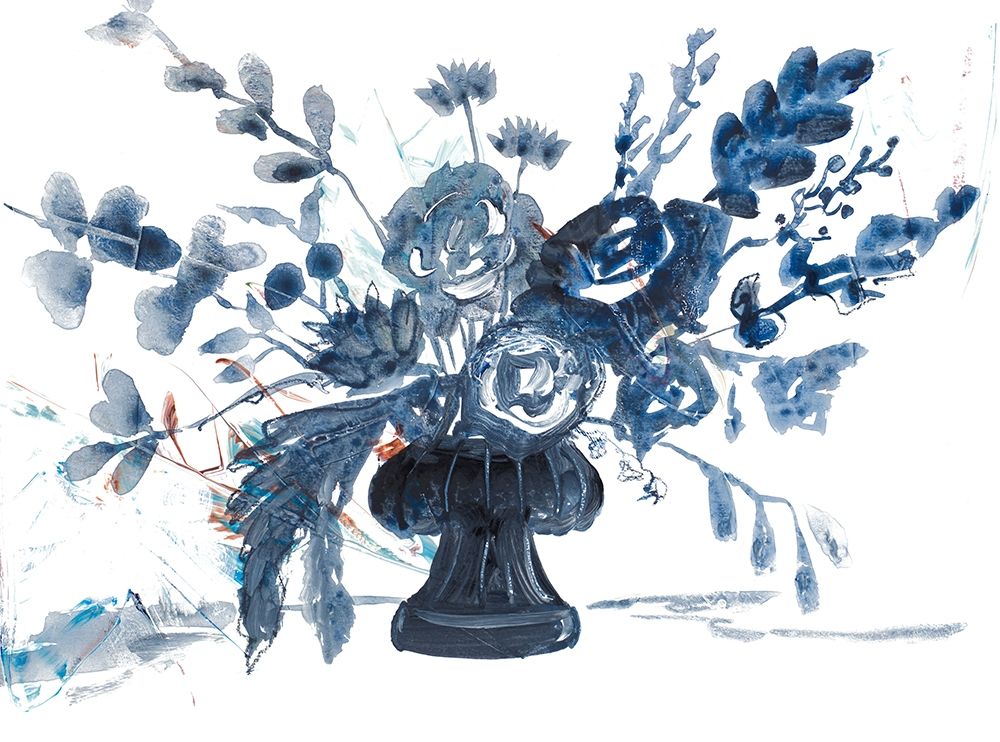 Blue Floral in Vase art print by Robin Maria for $57.95 CAD