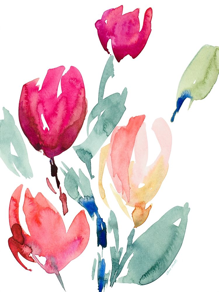 Happy Tulips I art print by Lanie Loreth for $57.95 CAD