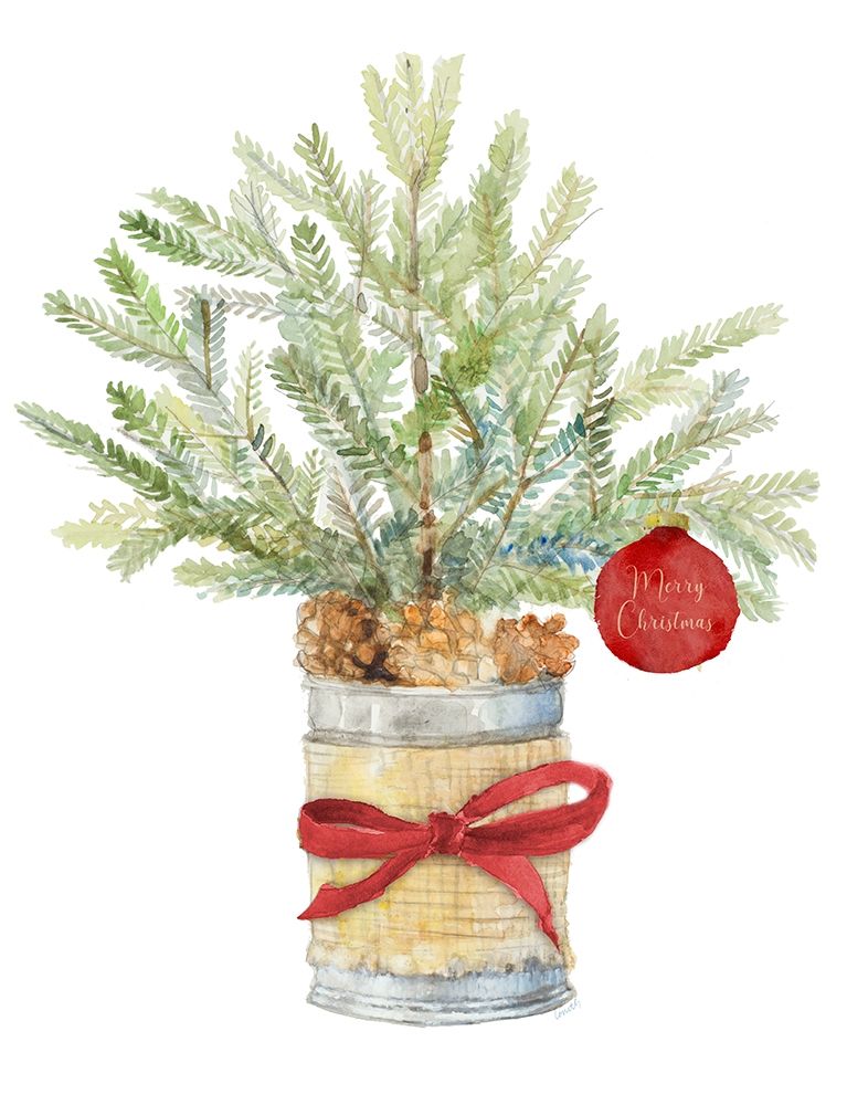 Merry Christmas Fir Tree art print by Lanie Loreth for $57.95 CAD