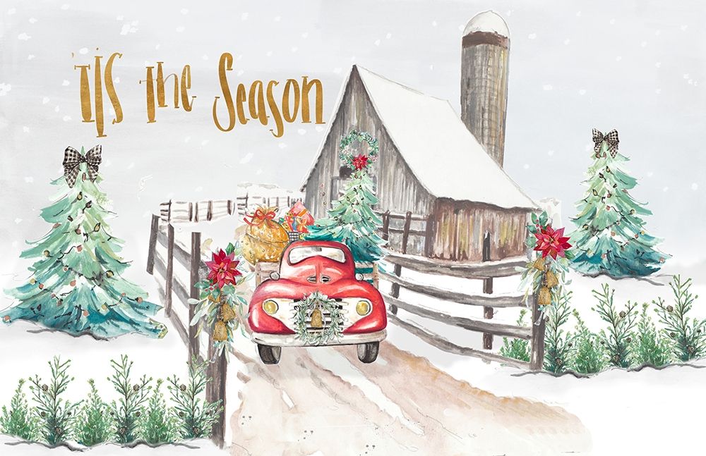 Christmas on the Farm art print by Patricia Pinto for $57.95 CAD