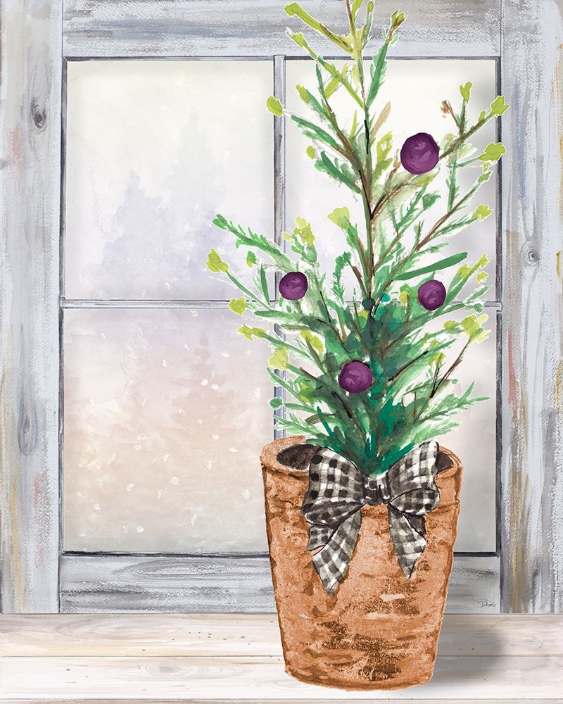 Christmas Fir on Window art print by Patricia Pinto for $57.95 CAD