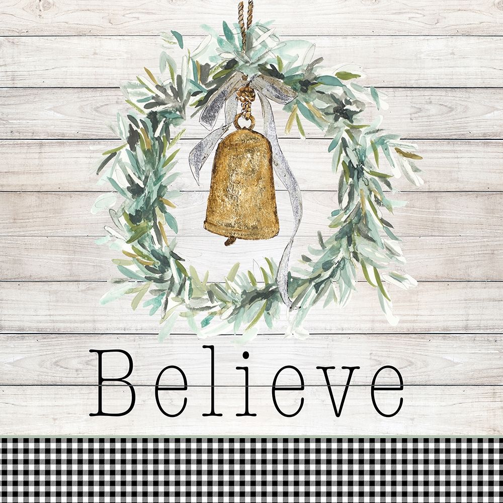 Believe Bell Wreath art print by Patricia Pinto for $57.95 CAD