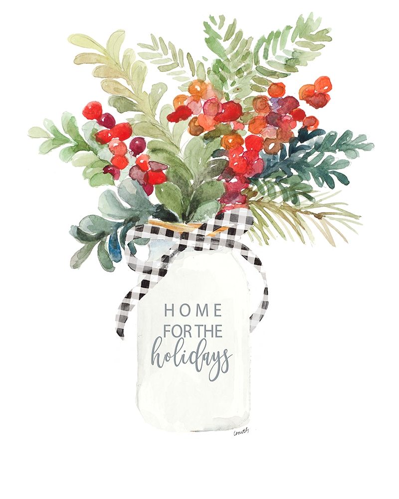 Mason Jar for Christmas art print by Lanie Loreth for $57.95 CAD