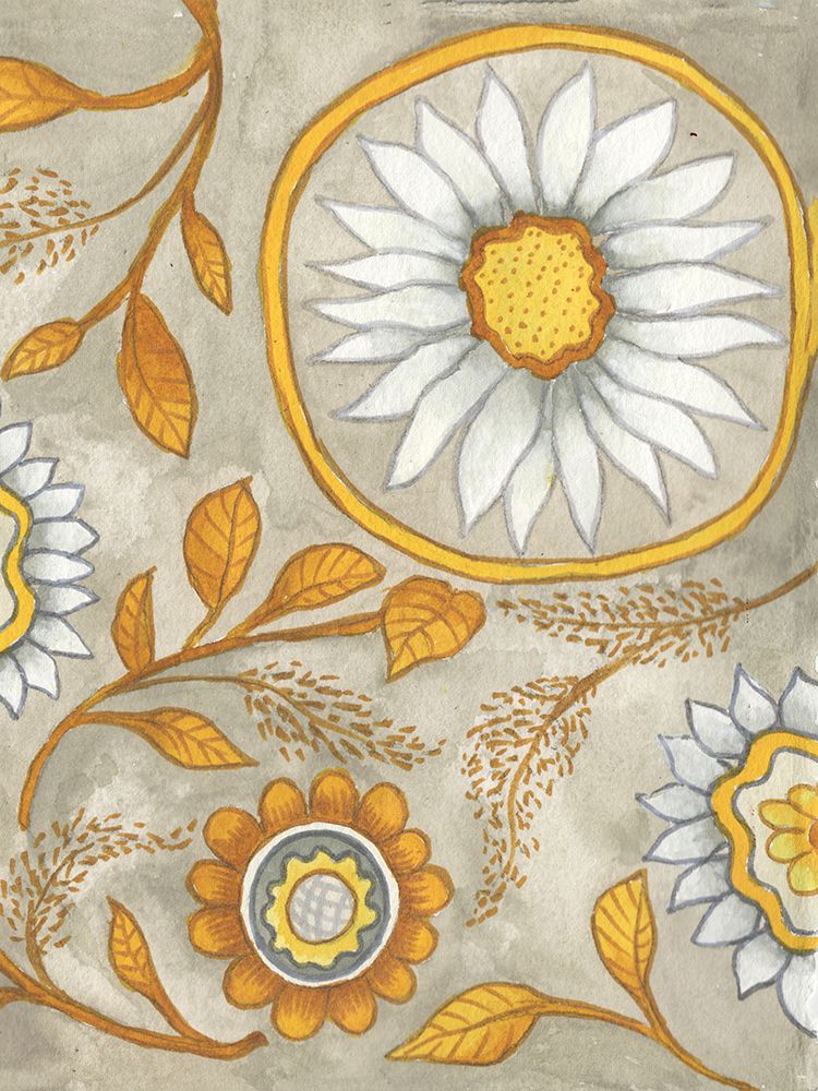 Flowers on Grey II art print by Elizabeth Medley for $57.95 CAD
