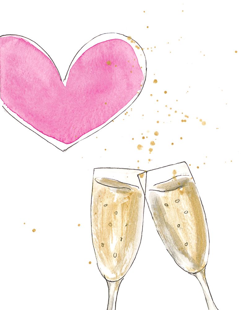 Champagne Heart art print by Lanie Loreth for $57.95 CAD
