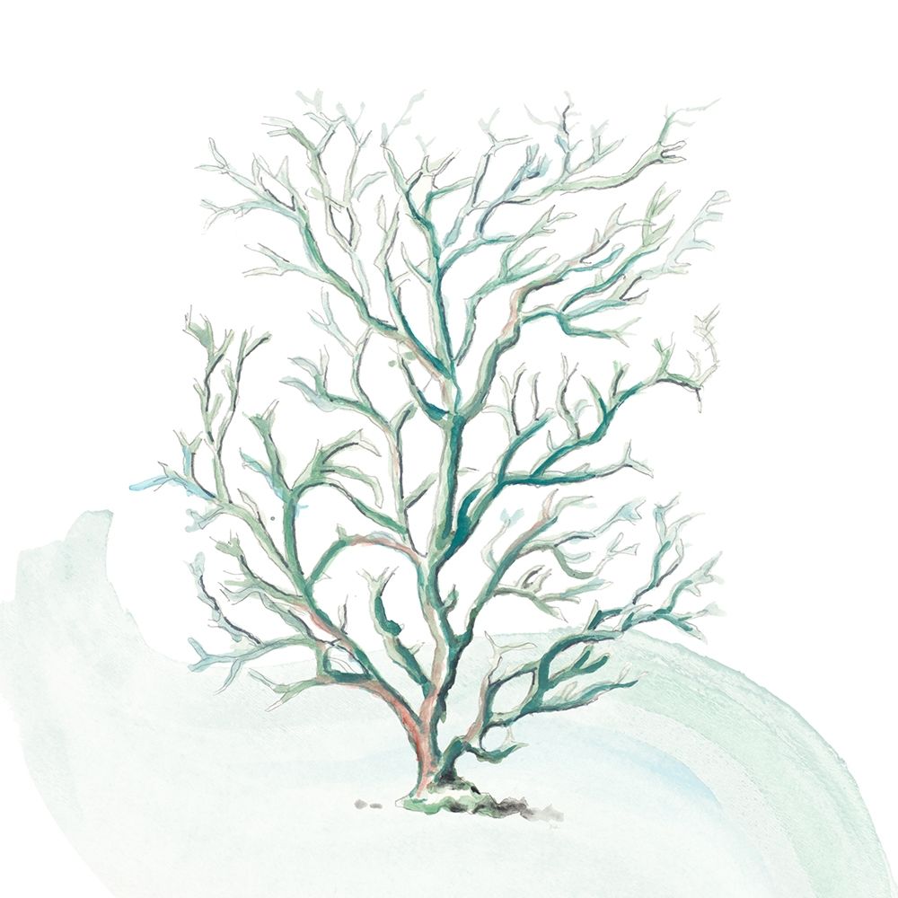 Turquoise Ocean Sea Coral art print by Patricia Pinto for $57.95 CAD