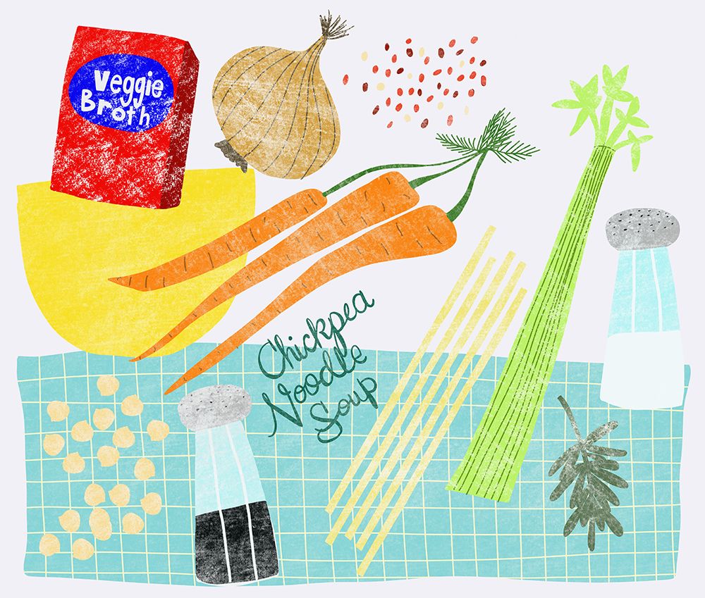 Chickpea Noodle Soup art print by Jen Bucheli for $57.95 CAD