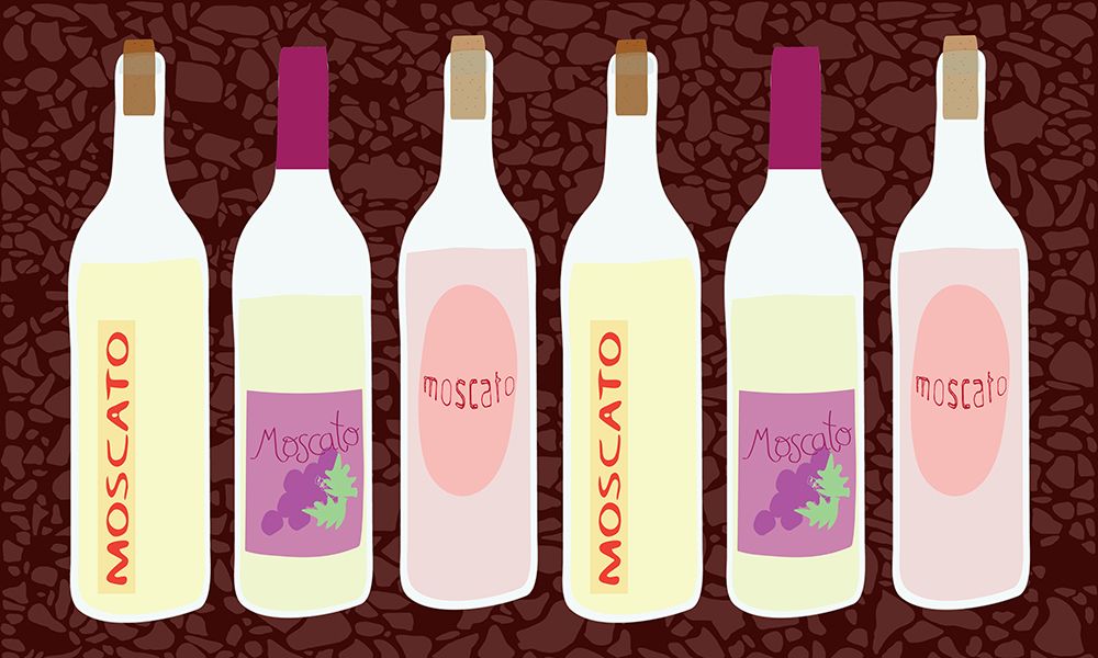 Moscato Bottles In A Row art print by Jen Bucheli for $57.95 CAD