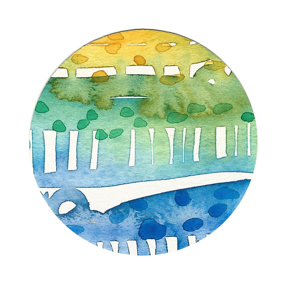 Retro Circle I art print by Jen Bucheli for $57.95 CAD