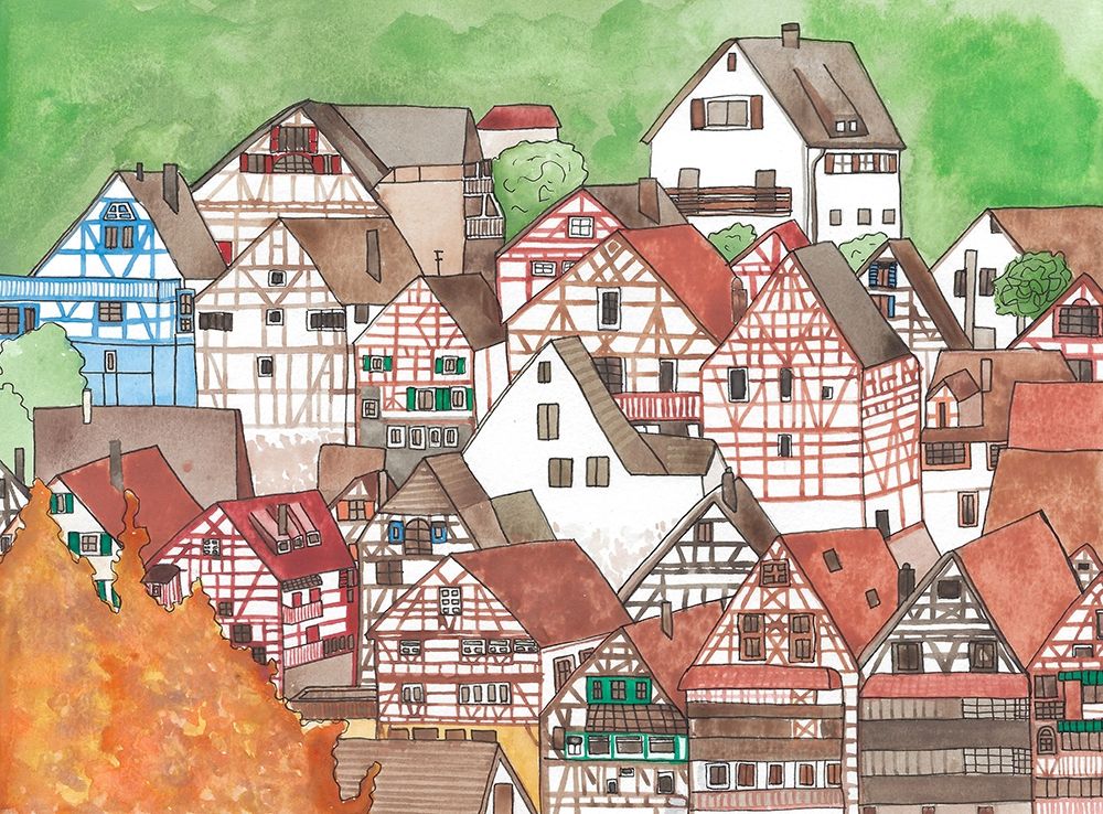 Small Town art print by Jen Bucheli for $57.95 CAD