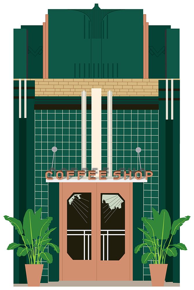Coffee Shop art print by Jen Bucheli for $57.95 CAD