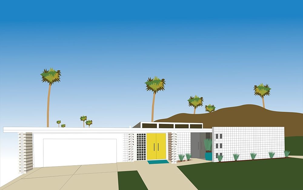 Palm Spring Living II art print by Jen Bucheli for $57.95 CAD