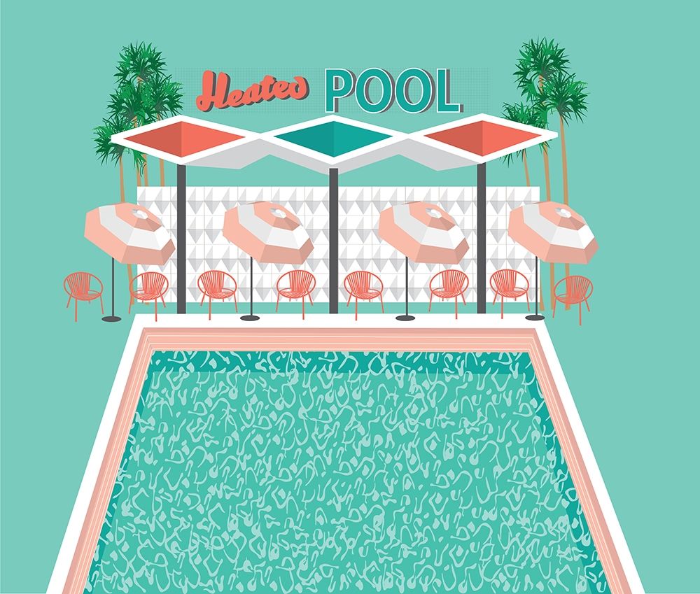 Vintage Pool art print by Jen Bucheli for $57.95 CAD