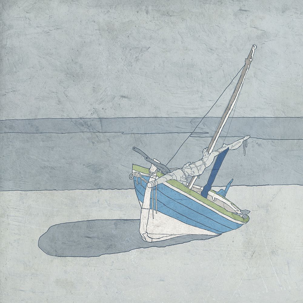 Sailboat Ashore art print by Ynon Mabat for $57.95 CAD