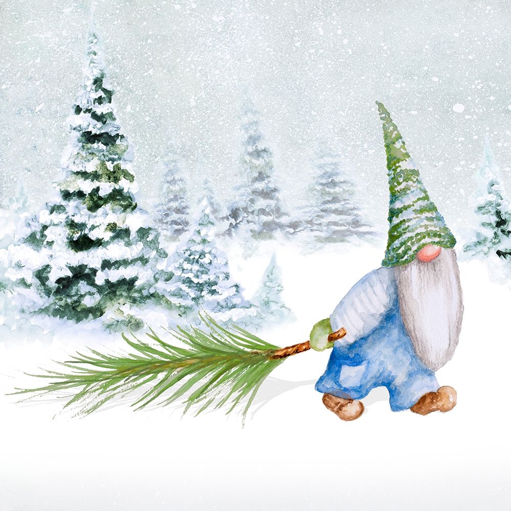 Gnomes on Winter Holiday I art print by Janice Gaynor for $57.95 CAD