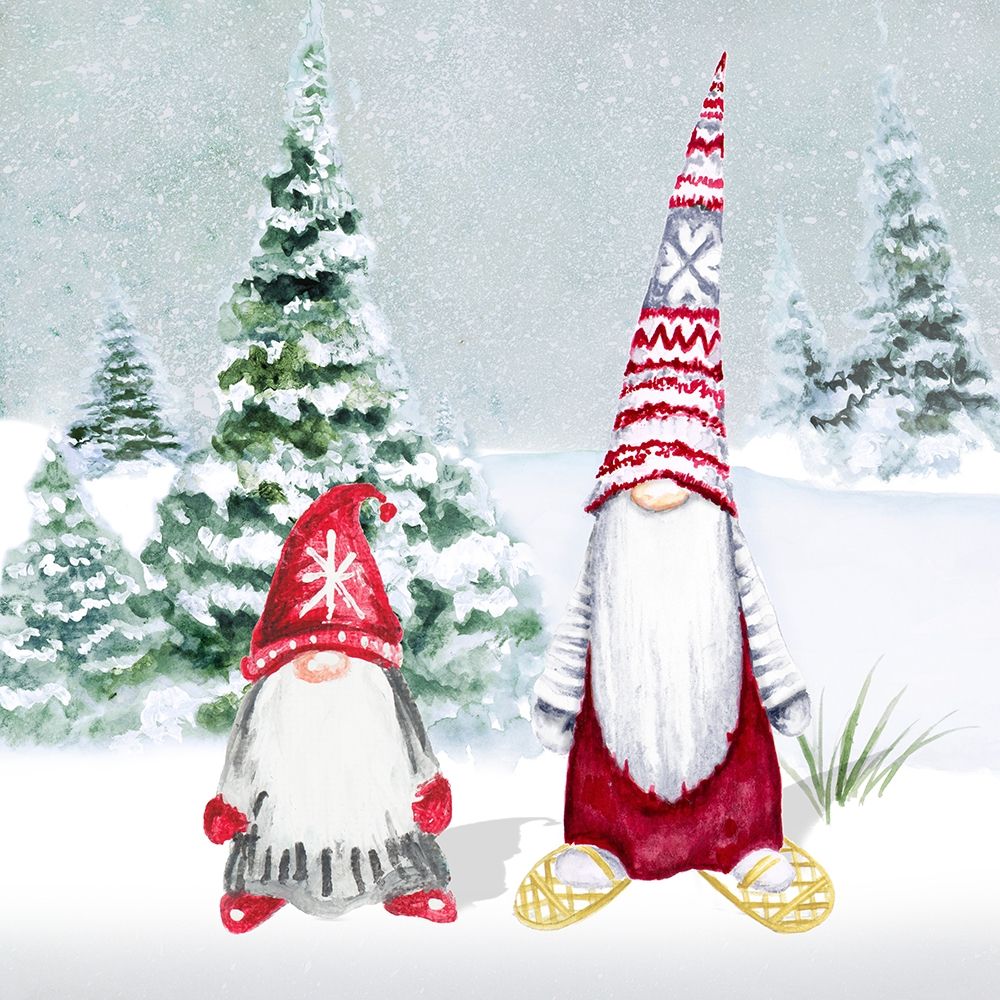 Gnomes on Winter Holiday II art print by Janice Gaynor for $57.95 CAD