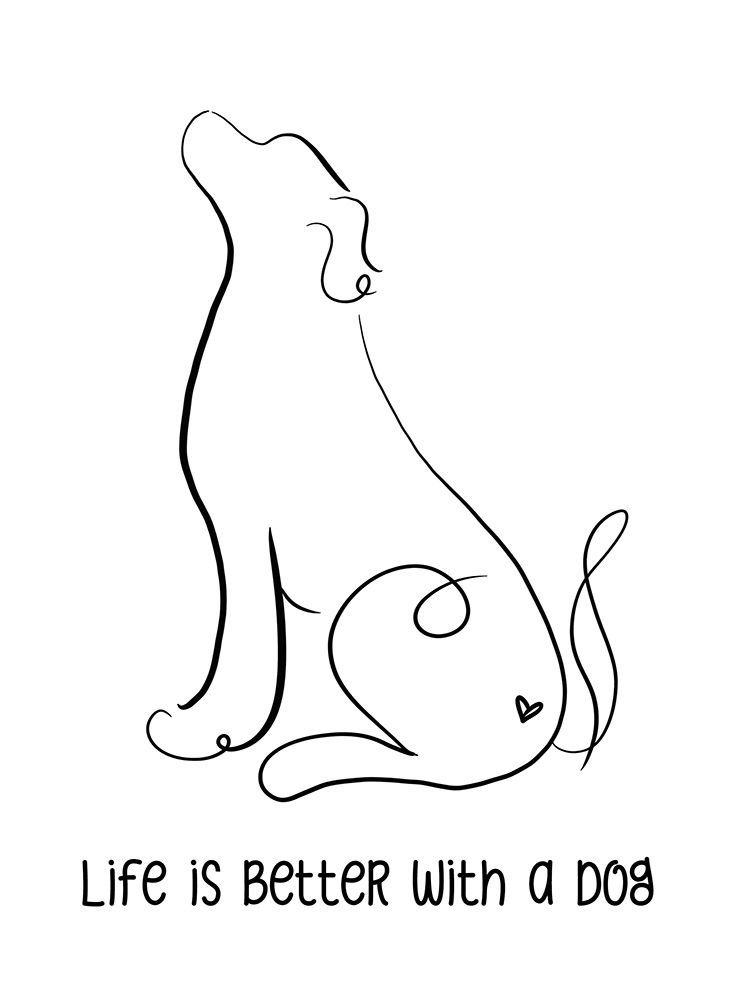 Life is Better with a Dog art print by Anna Quach for $57.95 CAD