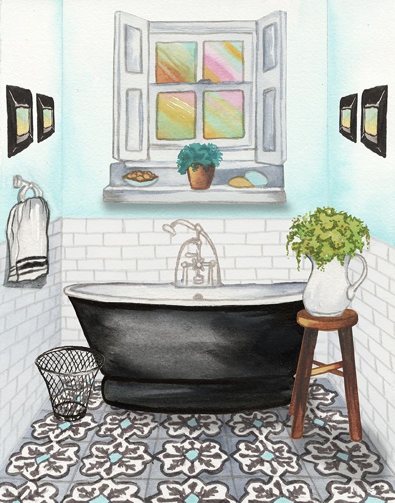 Boho Bath I art print by Elizabeth Medley for $57.95 CAD