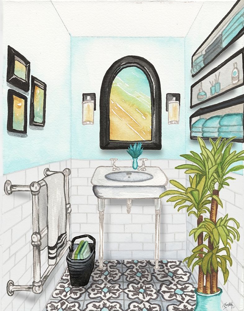 Boho Bath II art print by Elizabeth Medley for $57.95 CAD