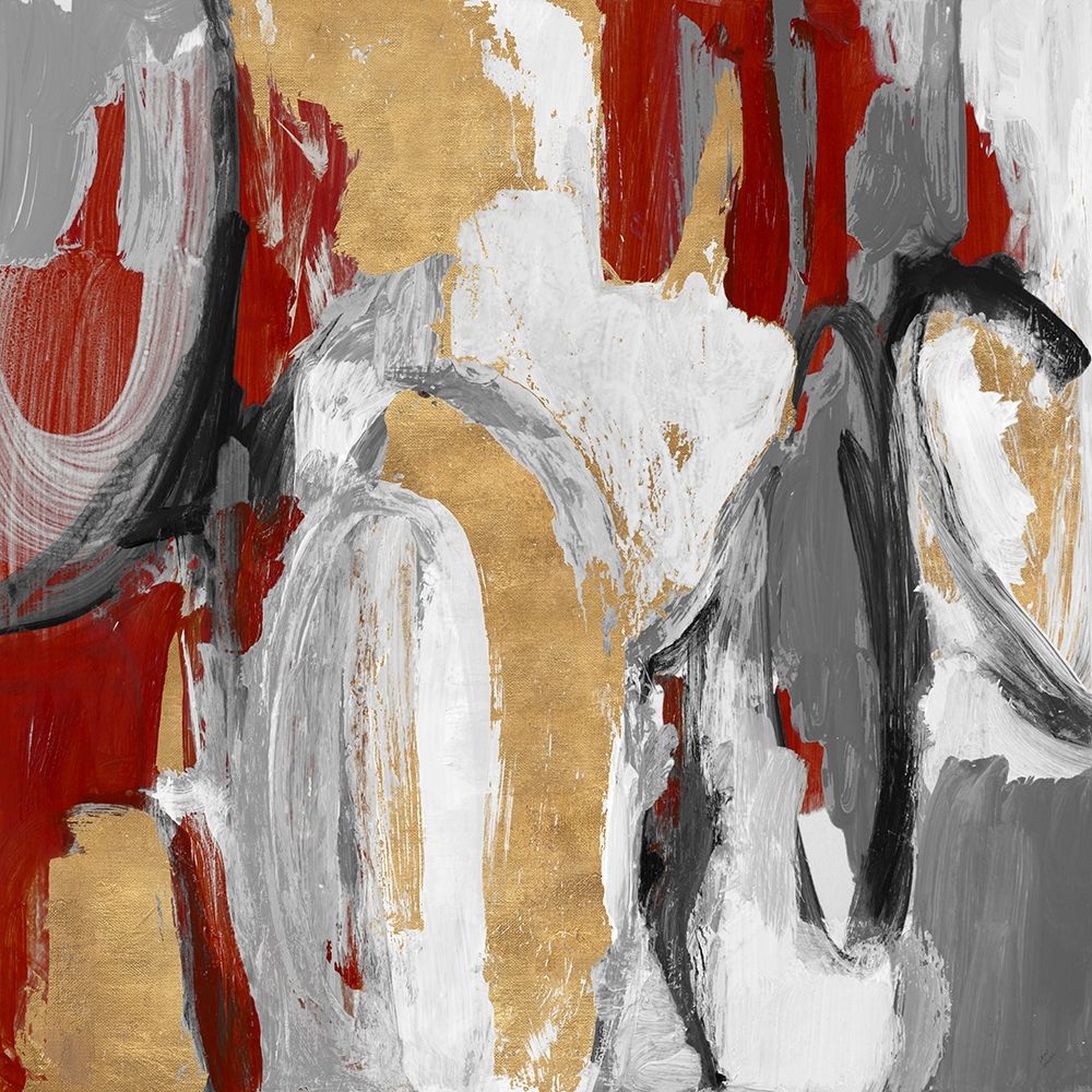 Red and Gold City Symphony I art print by Lanie Loreth for $57.95 CAD