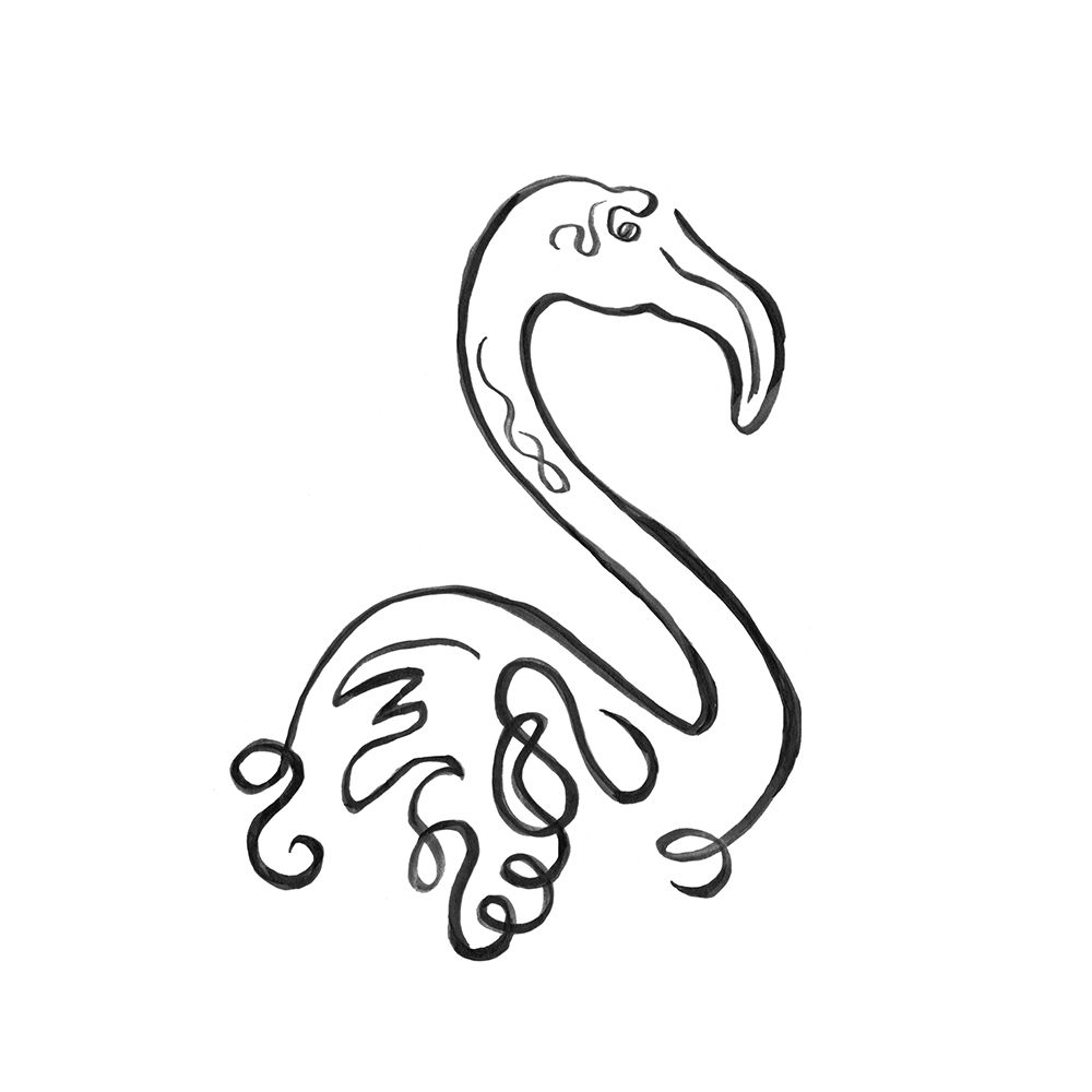 Flamingo Contour art print by Elizabeth Medley for $57.95 CAD