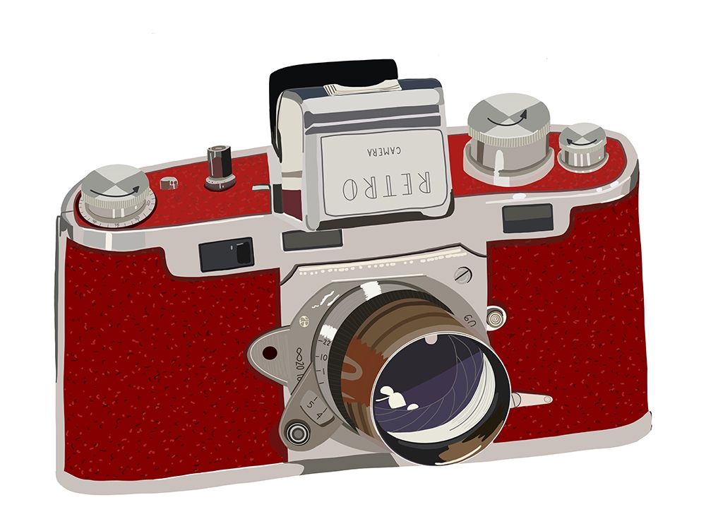 Retro Camera art print by Jen Bucheli for $57.95 CAD