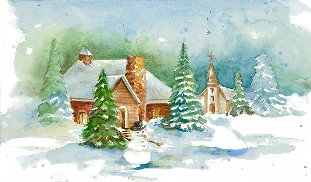 Holiday Town I art print by Lanie Loreth for $57.95 CAD