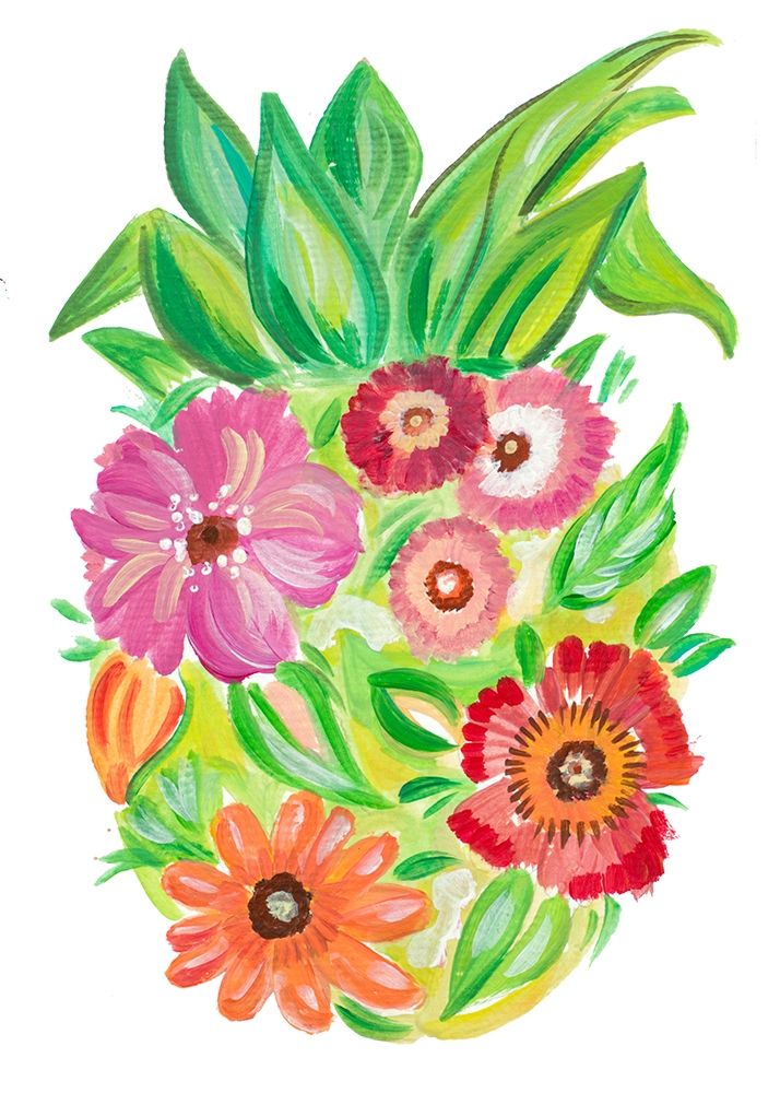 Tropical Blooming Pineapple art print by Ani Del Sol for $57.95 CAD