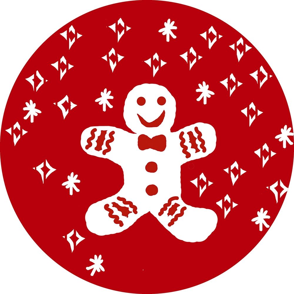 Christmas Deco Circle III art print by Nicholas Biscardi for $57.95 CAD