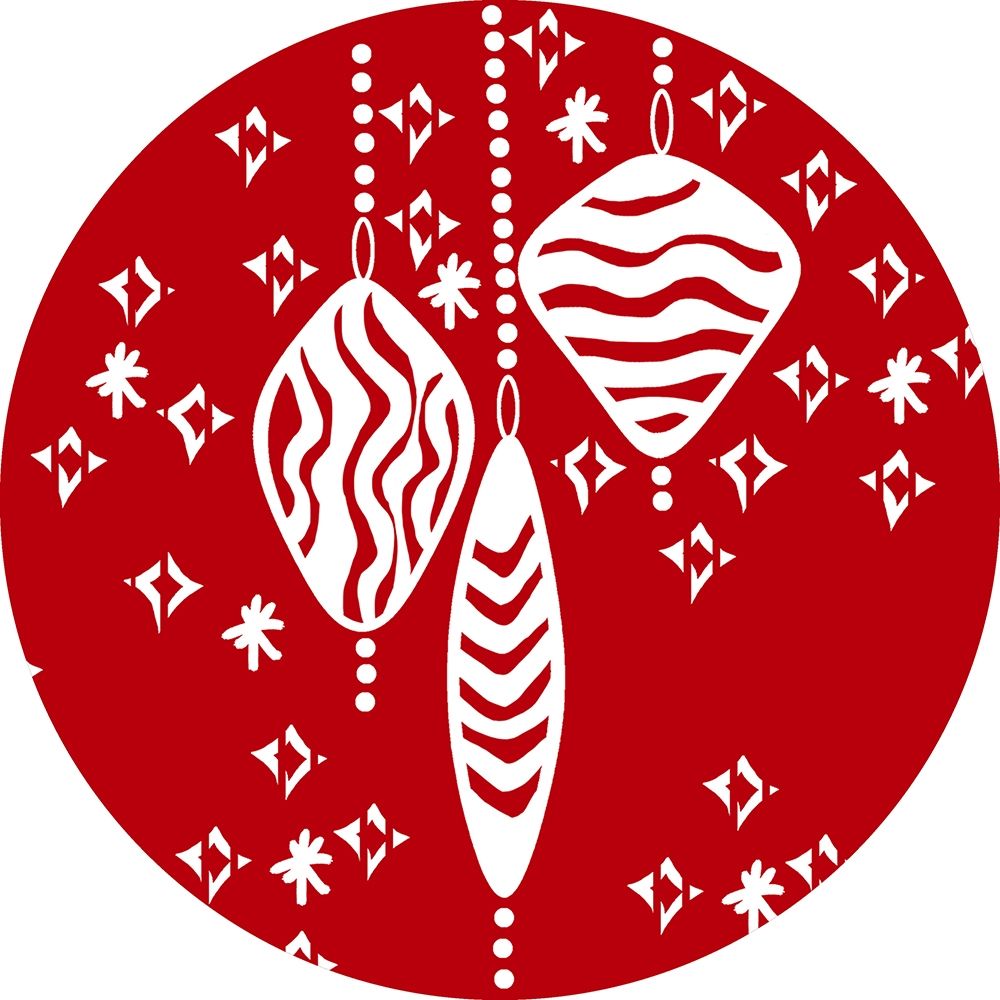 Christmas Deco Circle I art print by Nicholas Biscardi for $57.95 CAD