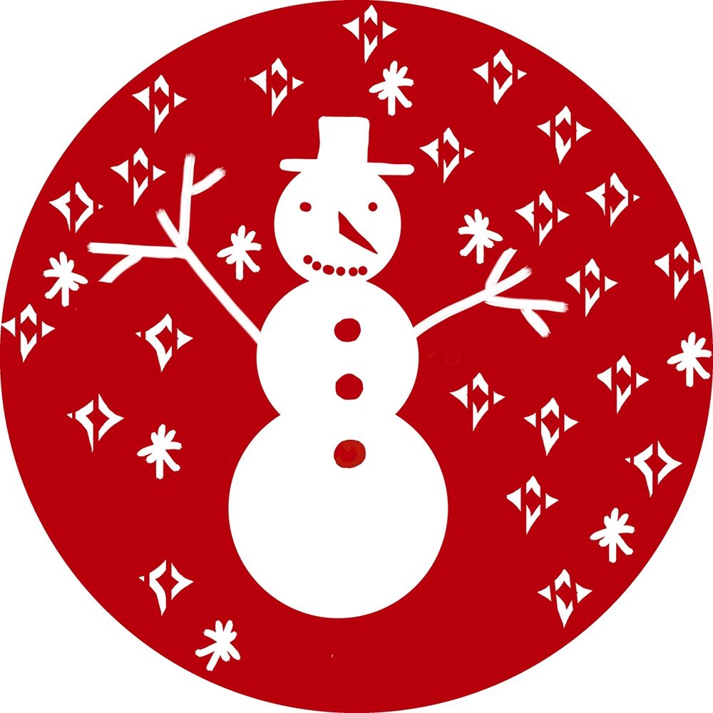 Christmas Deco Circle IV art print by Nicholas Biscardi for $57.95 CAD
