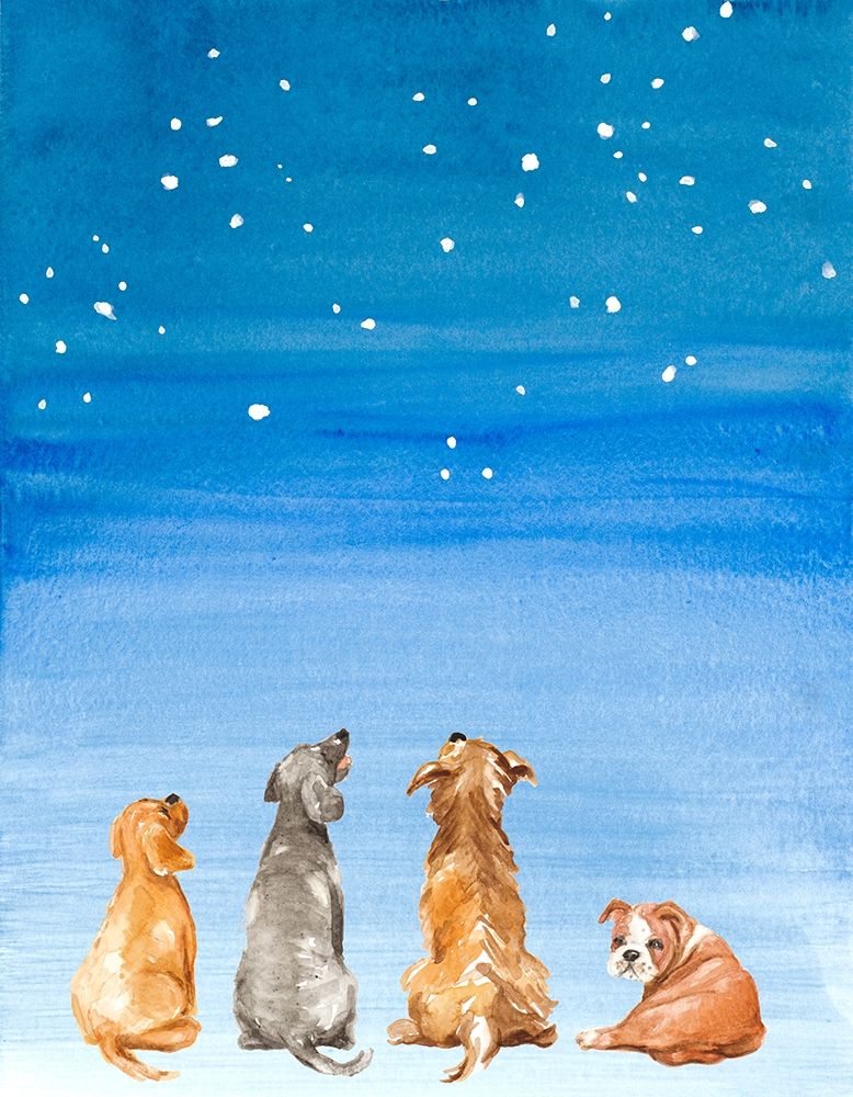 Four Dogs Star Gazing art print by Lanie Loreth for $57.95 CAD