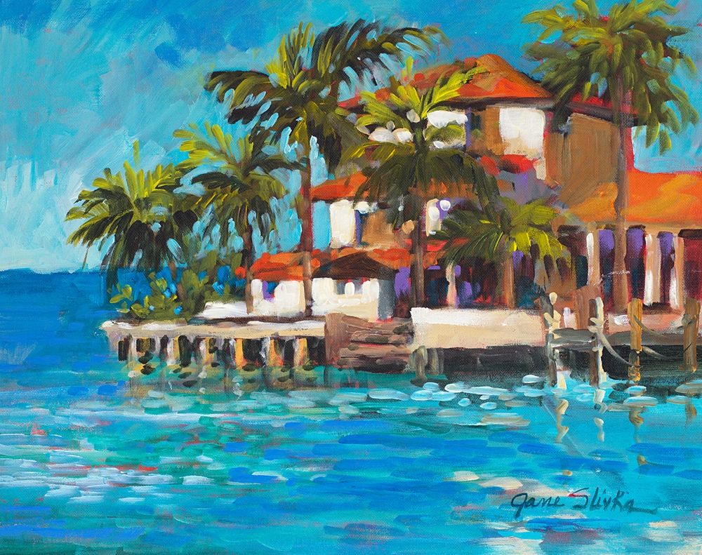 Island Beach House art print by Jane Slivka for $57.95 CAD