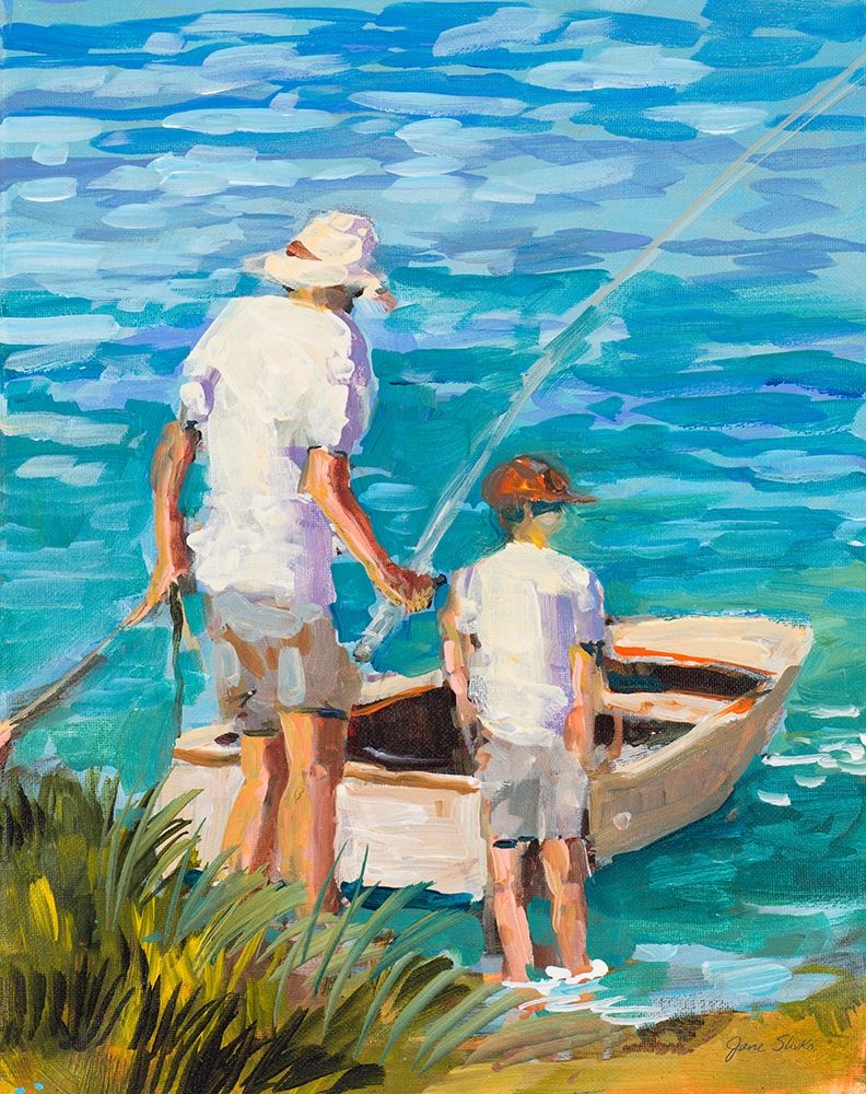 Gone Fishing art print by Jane Slivka for $57.95 CAD