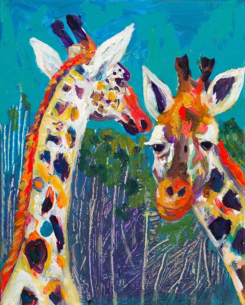Colorful Giraffes art print by Andy Beauchamp for $57.95 CAD