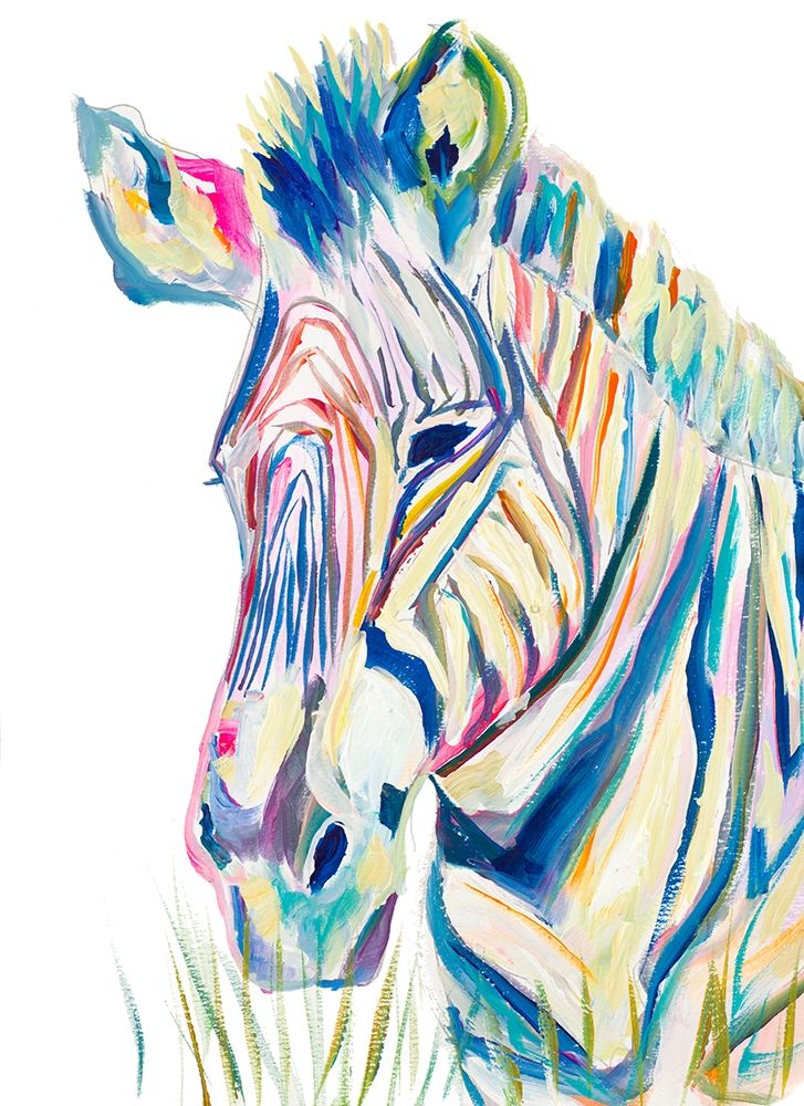 Colorful Zebra art print by Andy Beauchamp for $57.95 CAD