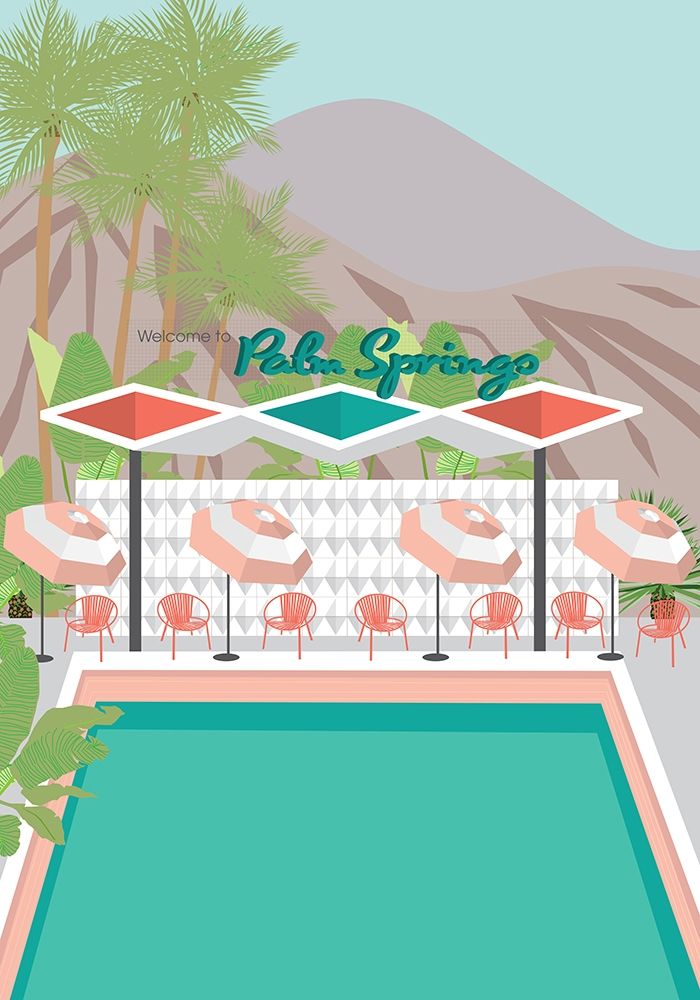 Welcome to Palm Springs art print by Jen Bucheli for $57.95 CAD
