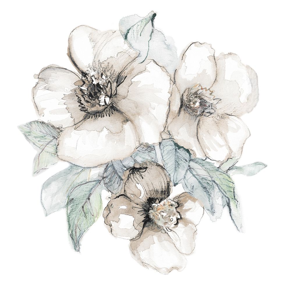 Moonlit Florals Square I art print by Lanie Loreth for $57.95 CAD