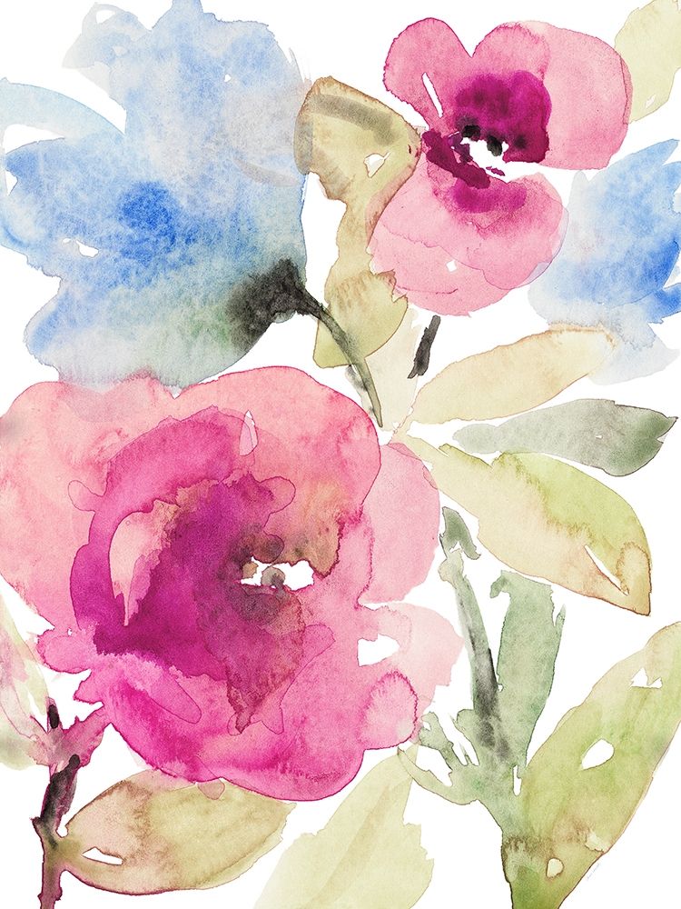 Peaceful Florals I art print by Lanie Loreth for $57.95 CAD