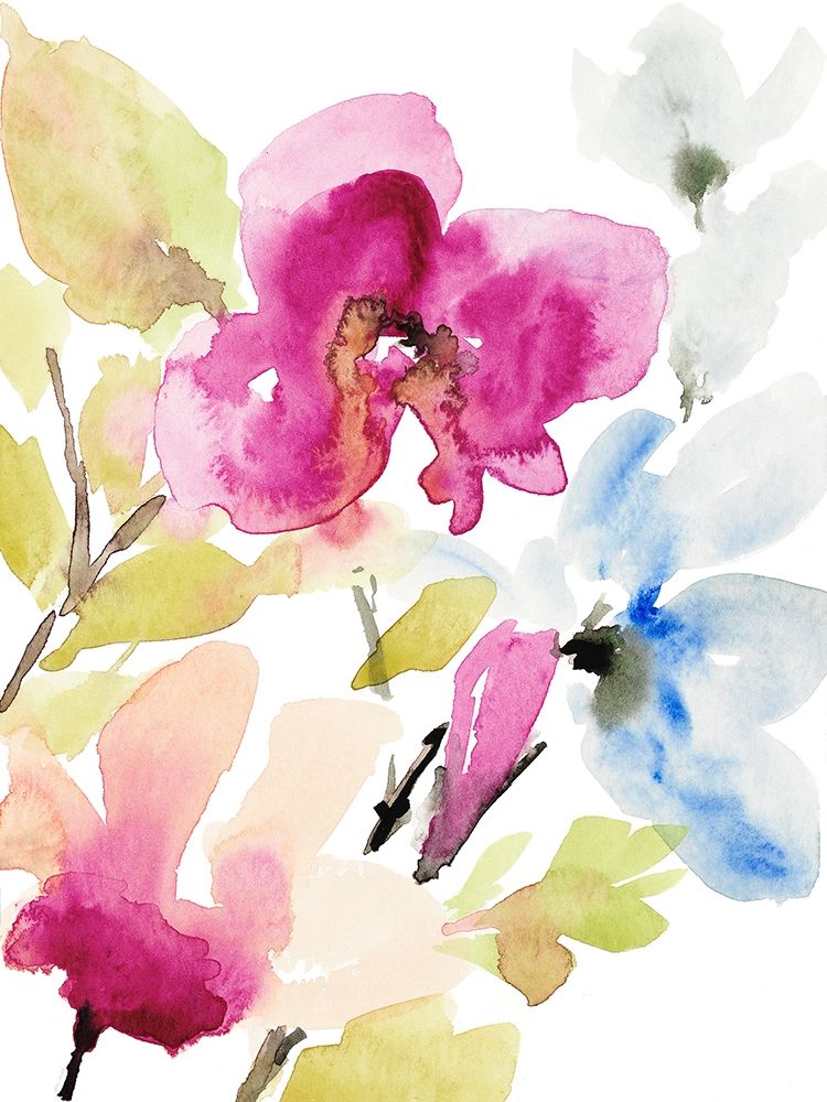 Peaceful Florals II art print by Lanie Loreth for $57.95 CAD