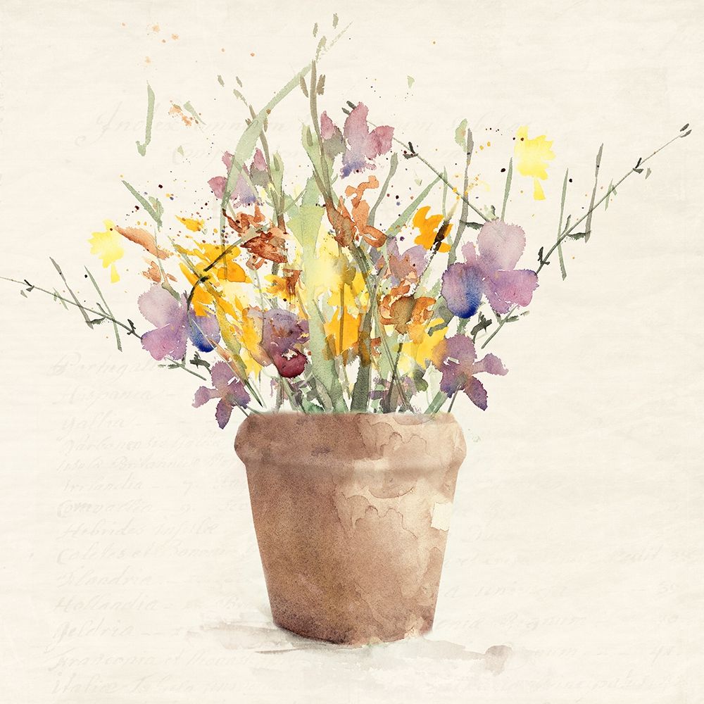 Potted Wildflowers I art print by Lanie Loreth for $57.95 CAD