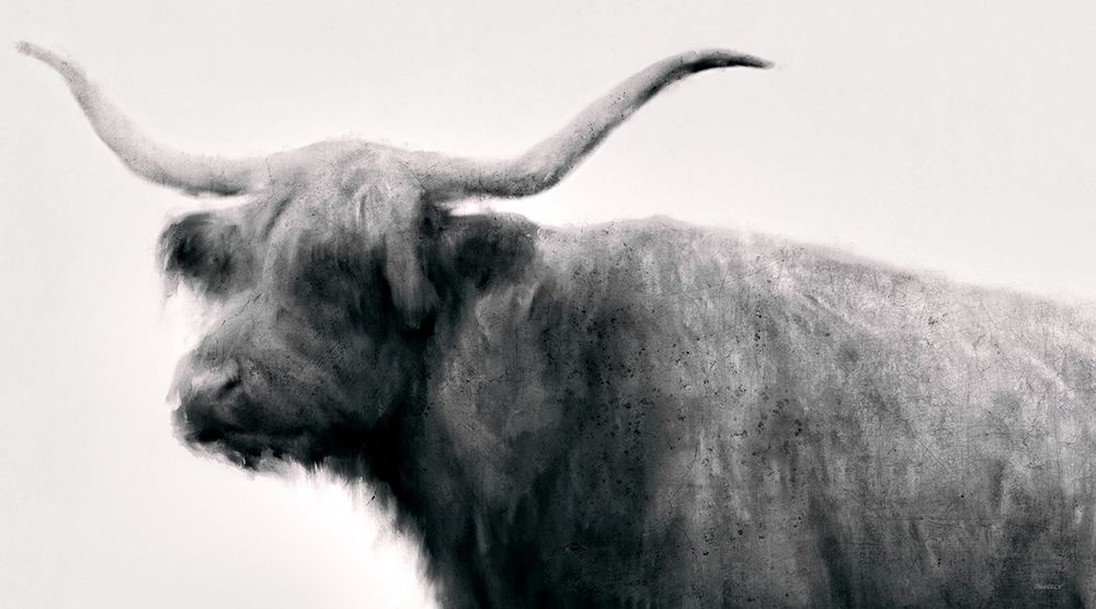 Vintage Bull art print by Dan Meneely for $57.95 CAD