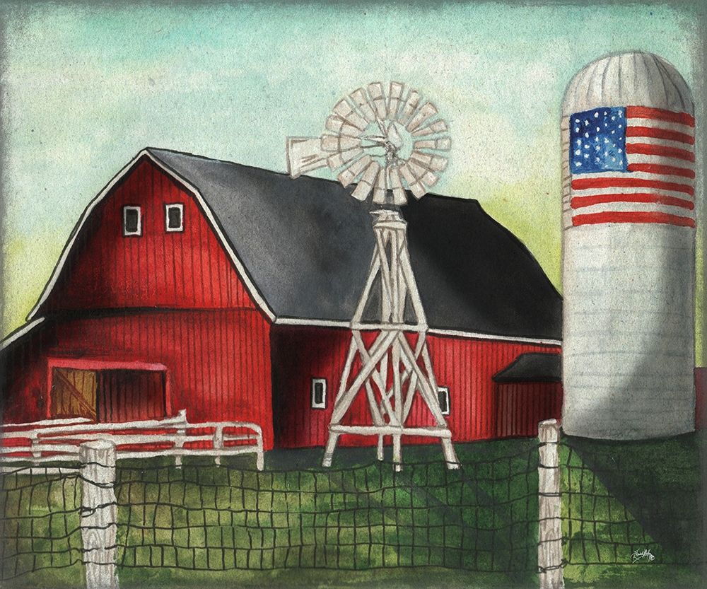 USA Silo art print by Elizabeth Medley for $57.95 CAD