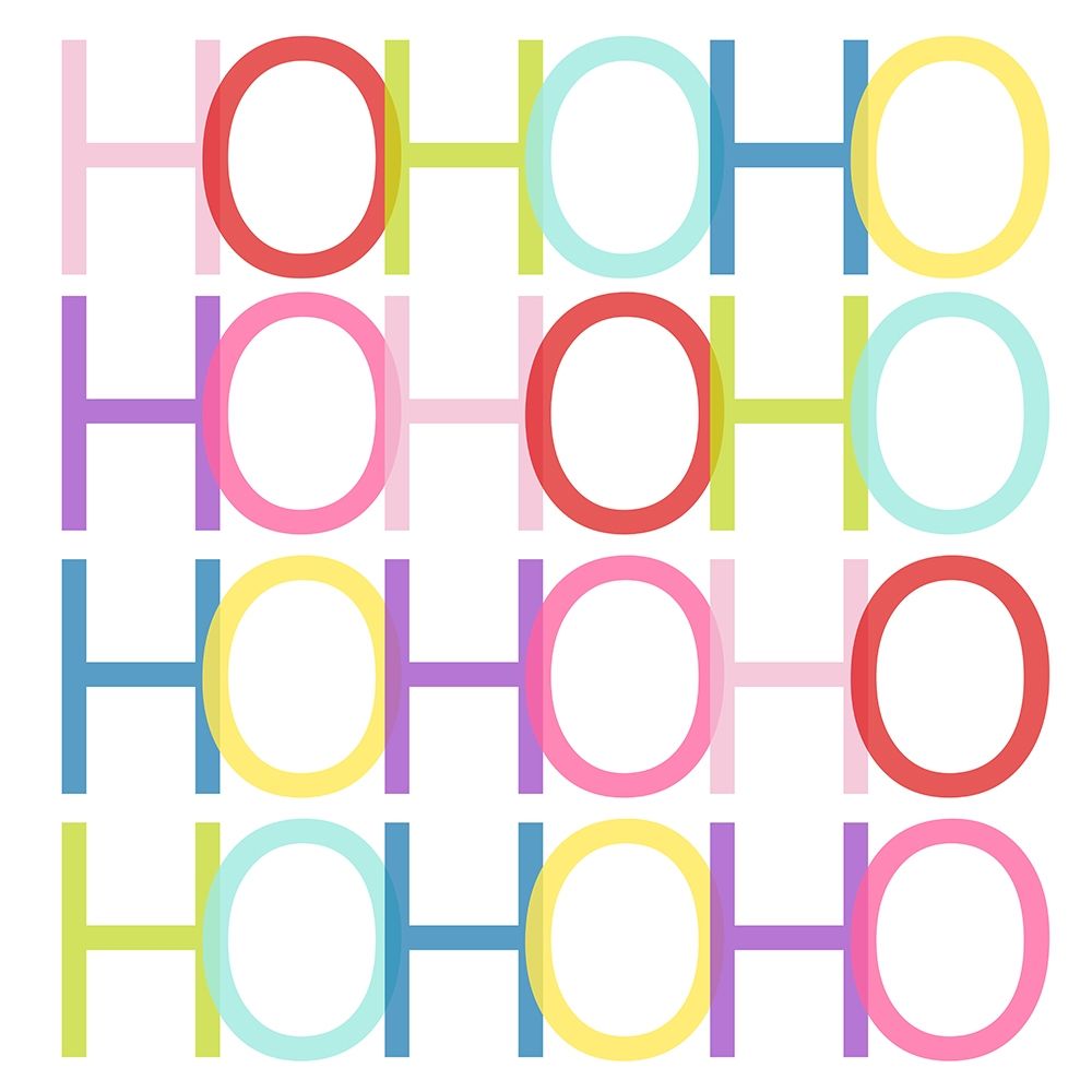 Colorful HO HO HO art print by SD Graphics Studio for $57.95 CAD
