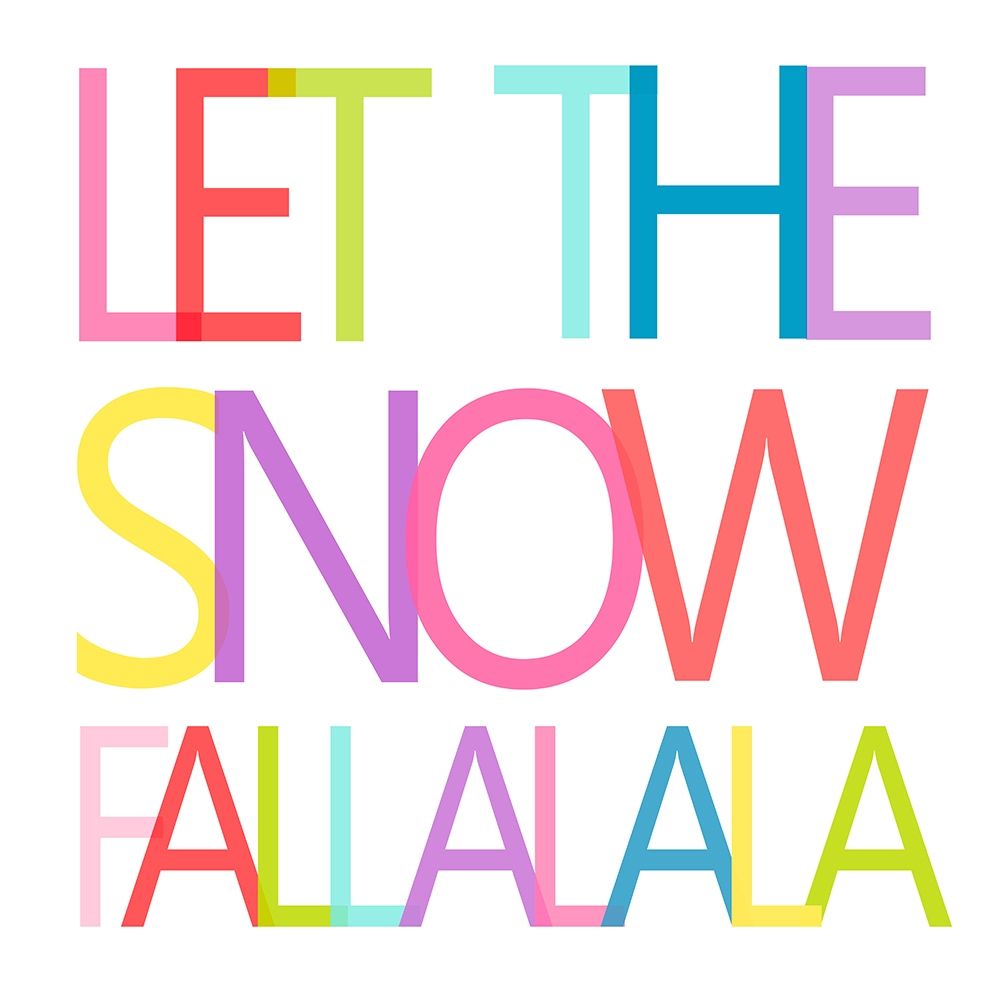 Snow Fall LA LA LA art print by SD Graphics Studio for $57.95 CAD