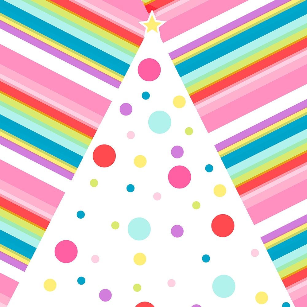 Whimsical Pink Striped Tree art print by SD Graphics Studio for $57.95 CAD