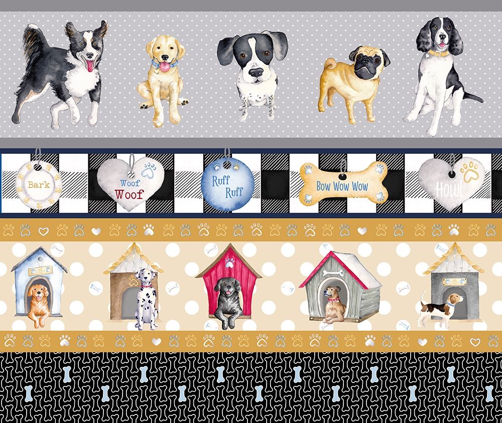 A Dogs Life on Plaid Panels art print by Andi Metz for $57.95 CAD