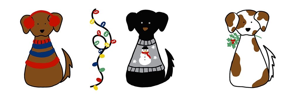 Christmas Dogs II art print by Melanie Torres for $57.95 CAD