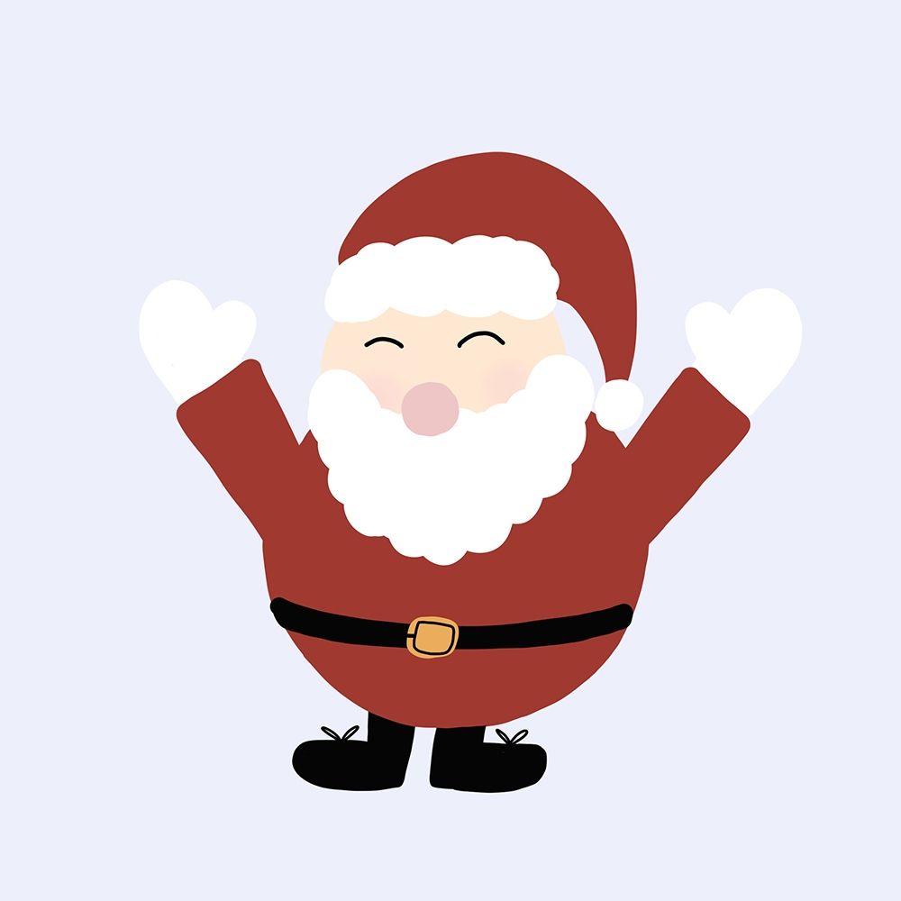 Jolly Santa art print by Melanie Torres for $57.95 CAD